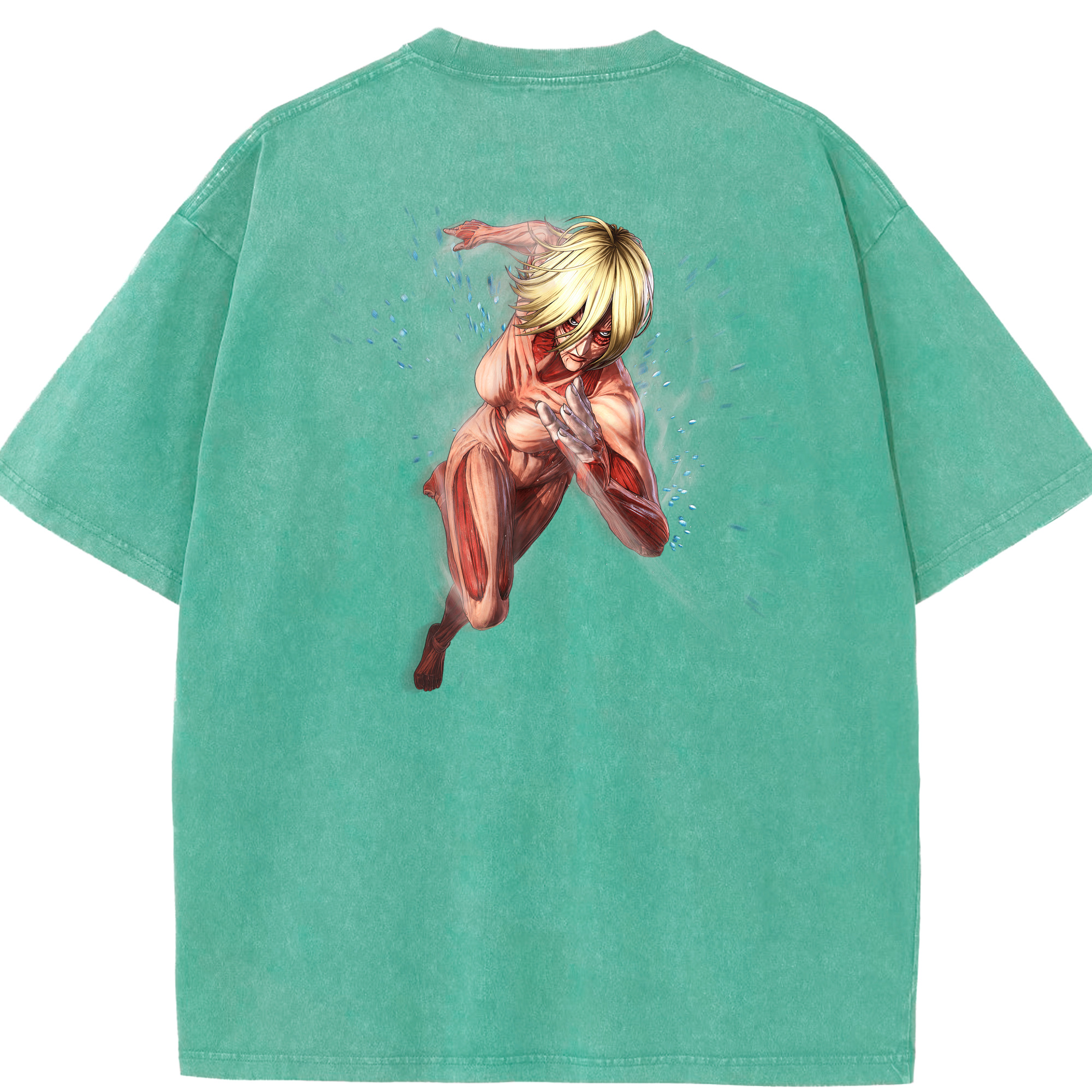 （画像用） 進撃の巨人 Attack on Titan 綿100% ヴィンテージ風 半袖Tシャツ（背面プリント）
